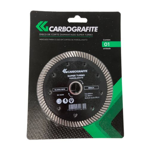 Disco de Corte Diamantado Super Turbo 110MM Kit 5 Unid - Carbografite
