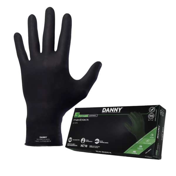 Luva Látex Maxiblack Caixa 20 Unidades CA 20975 - Danny