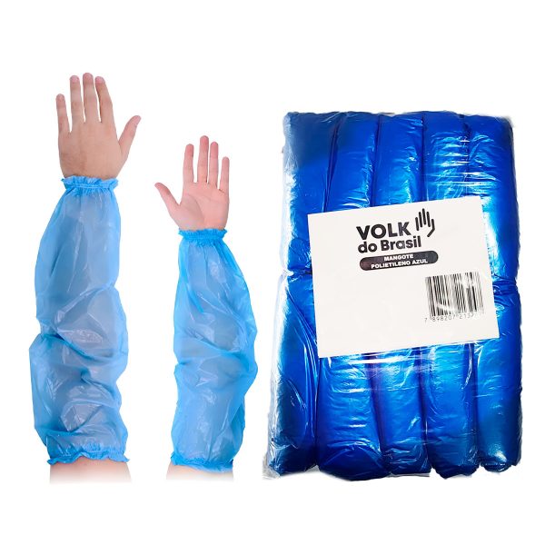 Mangote Polietileno Azul 230x550mm 15 Micras 100un - Volk