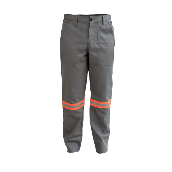 Calça Cinza Antichamas Faixa Refletiva Laranja CA 46296 - Guardian WP