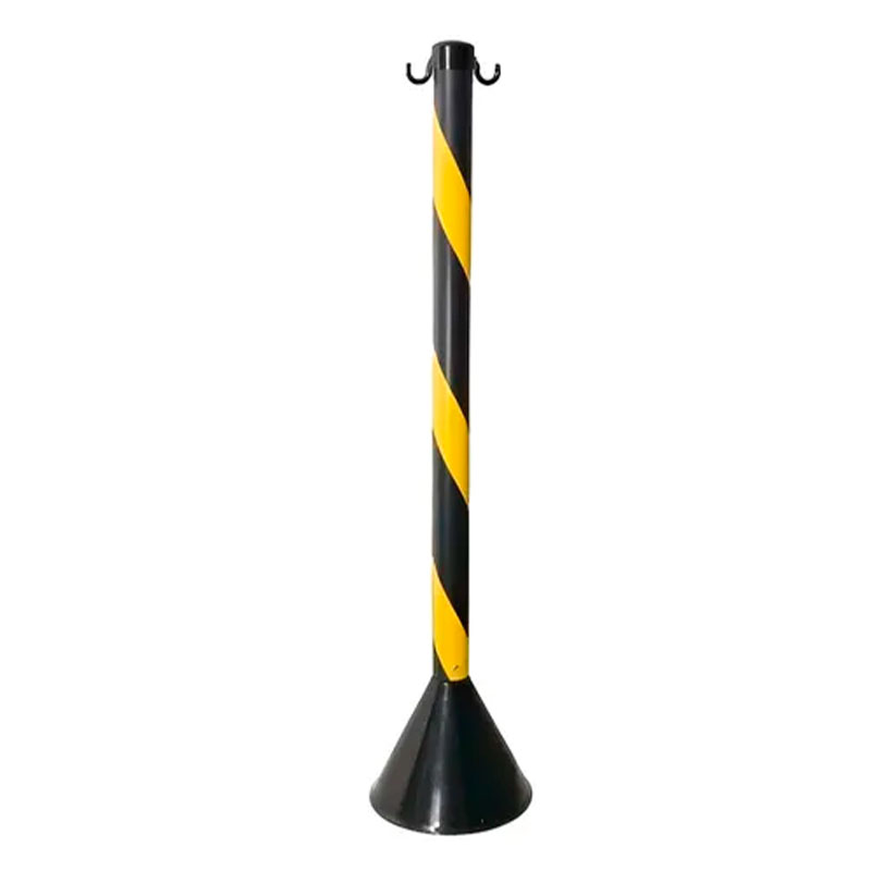 Pedestal Zebrado Preto e Amarelo 90cm  – Plastcor