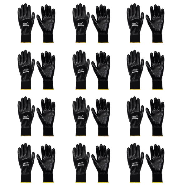 Luva de Segurança Nitril Full CA 25280 Kit 12 Pares - Volk
