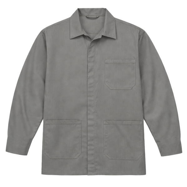Jaleco Manga Longa Cinza Uniforme