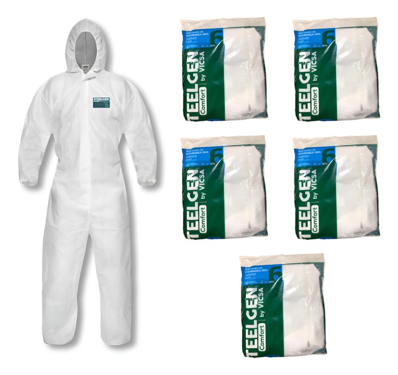 Macacão Segurança Steelgen Comfort CA 38768 Kit 5 Unidades – Vicsa