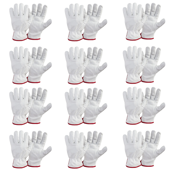 Luva Petroleira Vaqueta Branca CA 51274 Kit 12 Pares - Carbografite