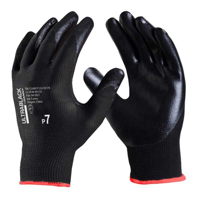 Luvas Segurança UltraBlack CA 39176 Kit 12 Pares – Danny