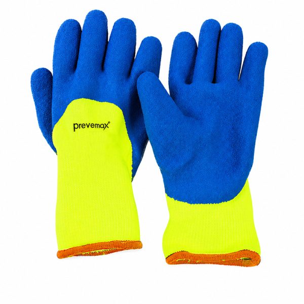 Luva Azul e Amarela Térmica com Fio Acrílico CA 48120 - Prevemax