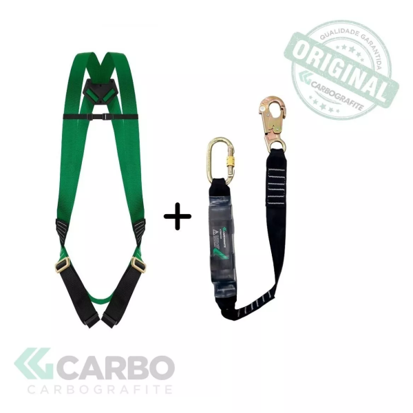 Conjunto Cinturão e Talabarte CG750-PE Carbografite - CA 34610